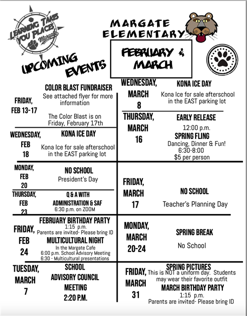 Calendar of Events